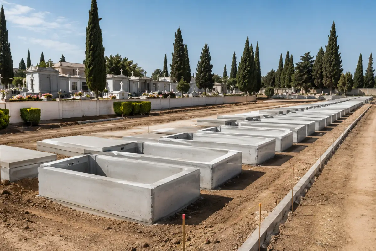 Cómo planificar la ampliación de un cementerio con fosas prefabricadas