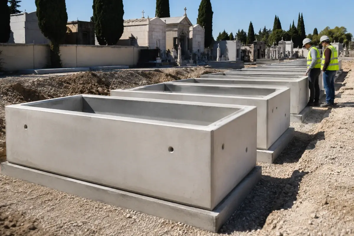 Fosas prefabricadas para ayuntamientos: solución eficiente para cementerios
